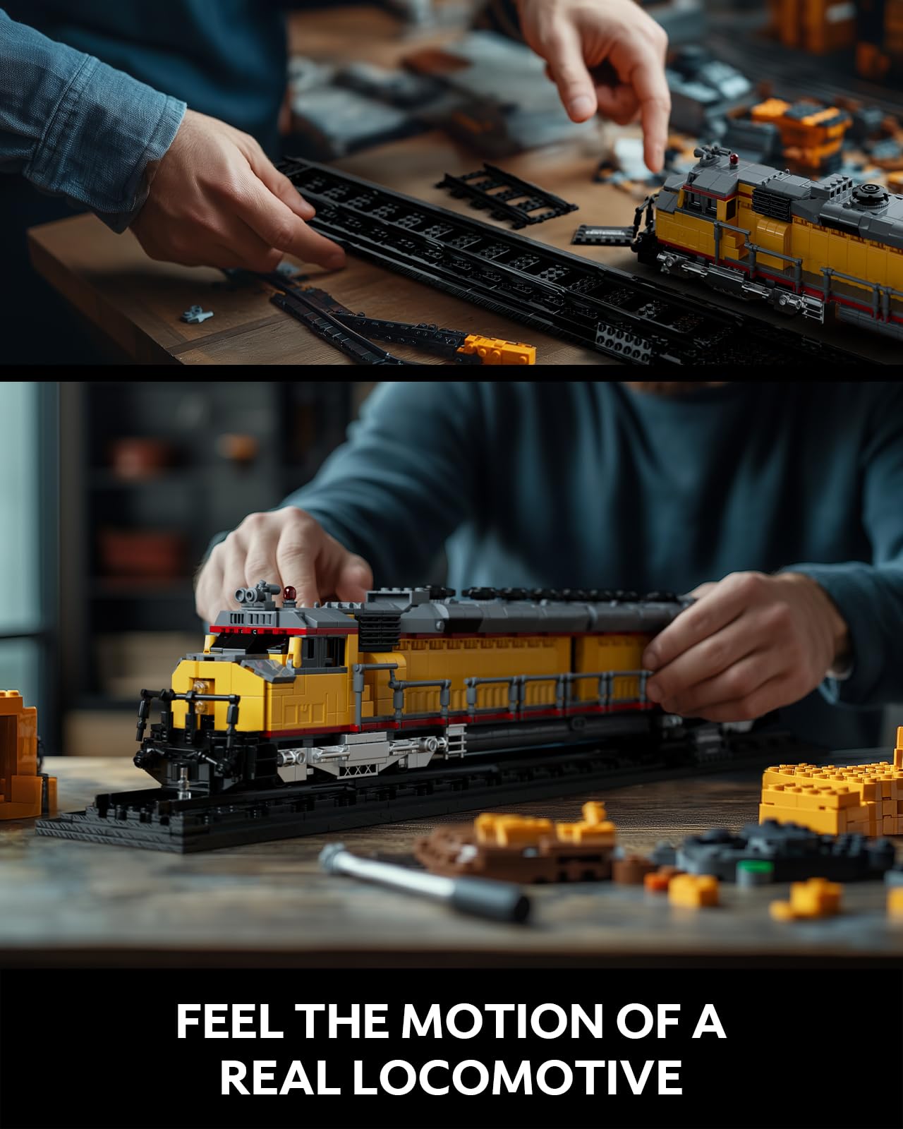 Nifeliz DDA40X Locomotive Building Set – 1603 PCS, NF10296 | Collectible Train Model for Adults