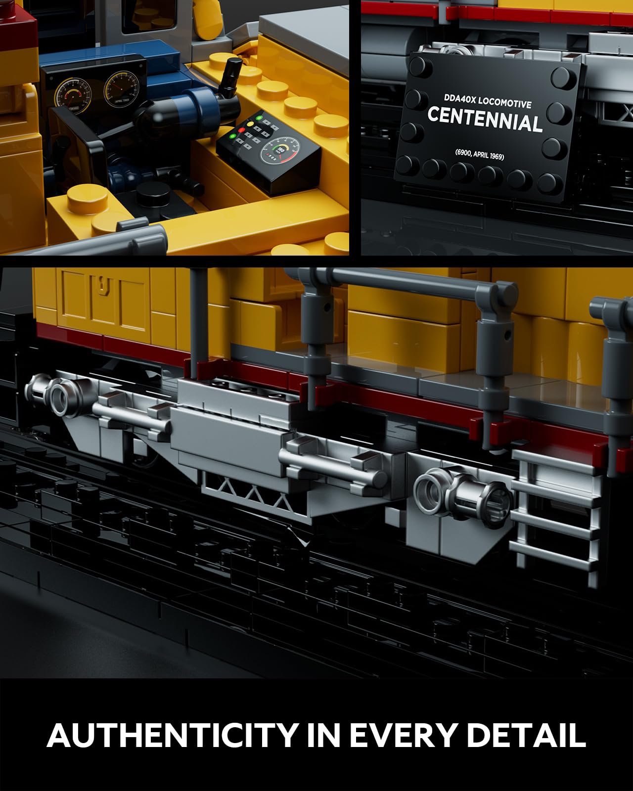 Nifeliz DDA40X Locomotive Building Set – 1603 PCS, NF10296 | Collectible Train Model for Adults
