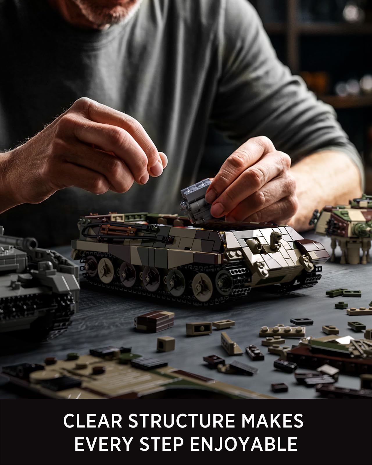 Nifeliz King Tiger Tank Building Set – 1,267 Pieces WW2 Model for Adults | Collectible Army Display