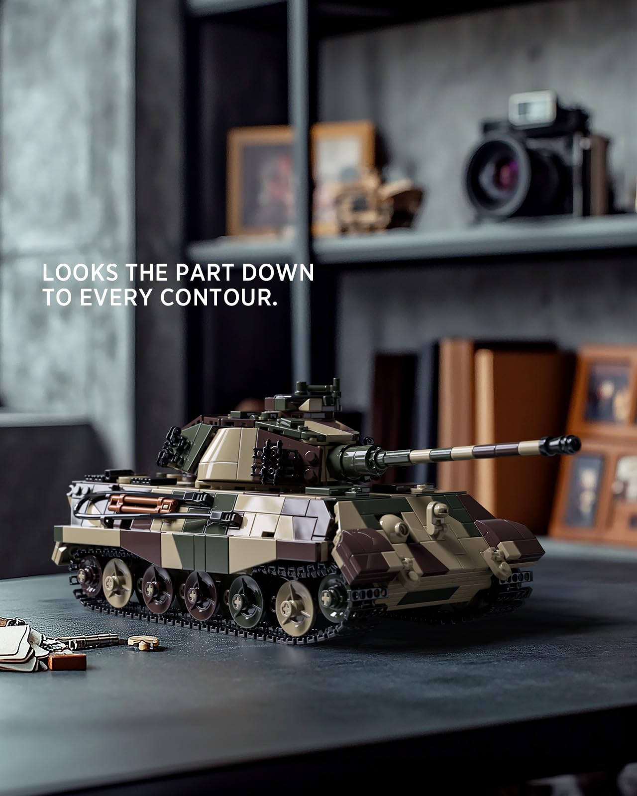 Nifeliz King Tiger Tank Building Set – 1,267 Pieces WW2 Model for Adults | Collectible Army Display