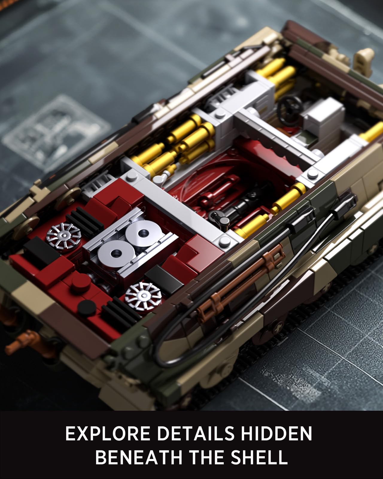 Nifeliz King Tiger Tank Building Set – 1,267 Pieces WW2 Model for Adults | Collectible Army Display