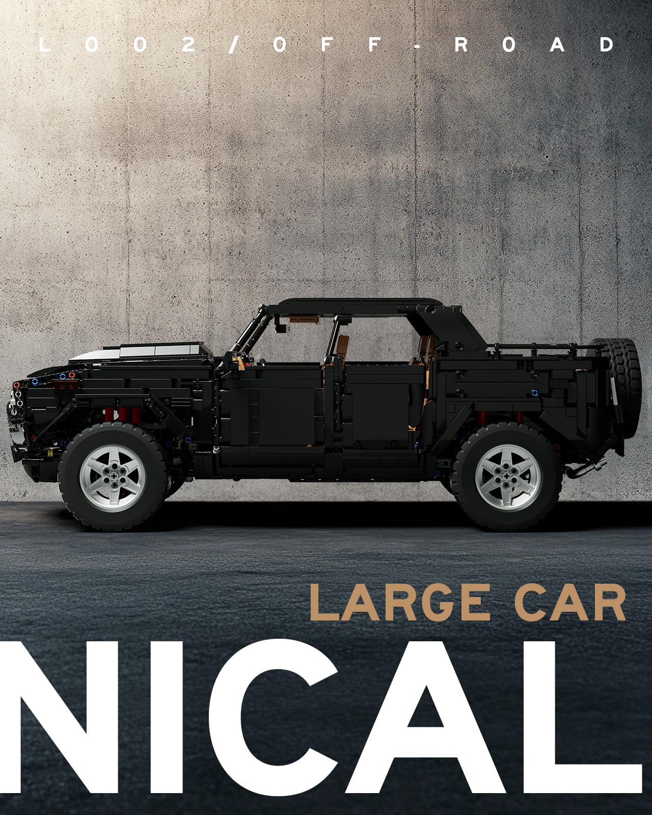 Nifeliz L002 Off-Road Car Building Set – 3983 Pieces, 1:8 NF10274
