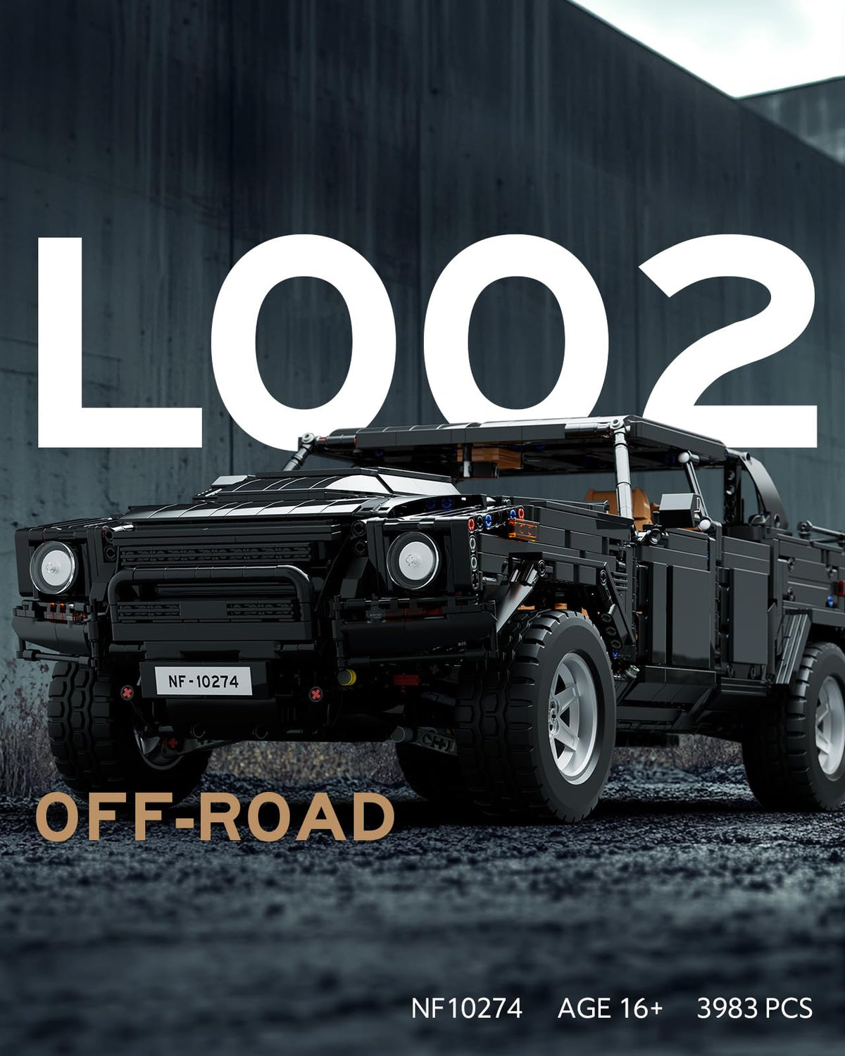 Nifeliz L002 Off-Road Car Building Set – 3983 Pieces, 1:8 NF10274