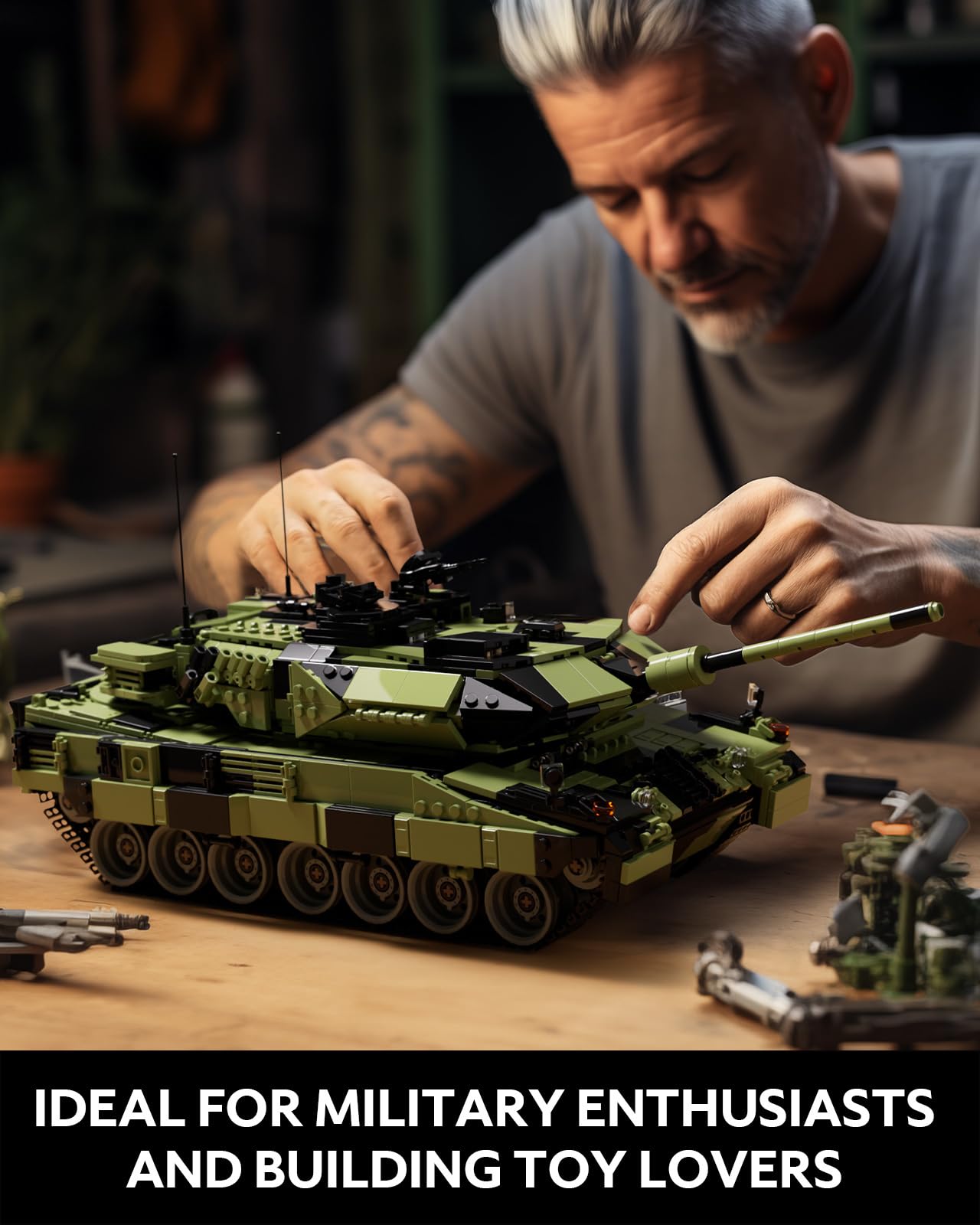 Nifeliz Leopard II A7 Tank Building Set – 2,069 Pieces | Collectible Military Model NF10269