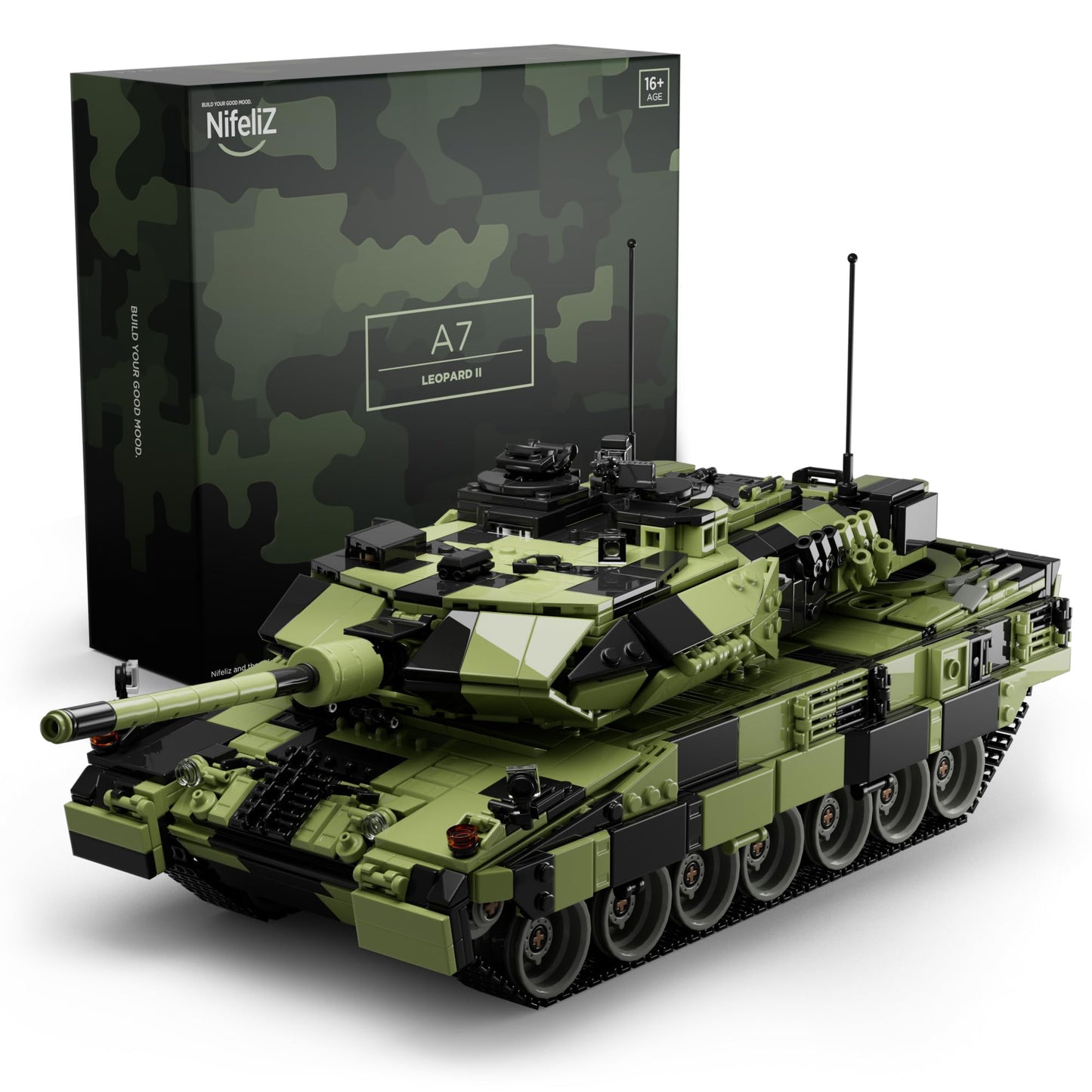 Nifeliz Leopard II A7 Tank Building Set – 2,069 Pieces | Collectible Military Model NF10269