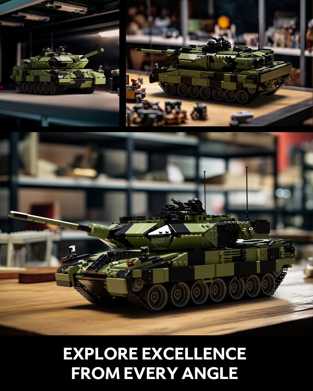 Nifeliz Leopard II A7 Tank Building Set – 2,069 Pieces | Collectible Military Model NF10269
