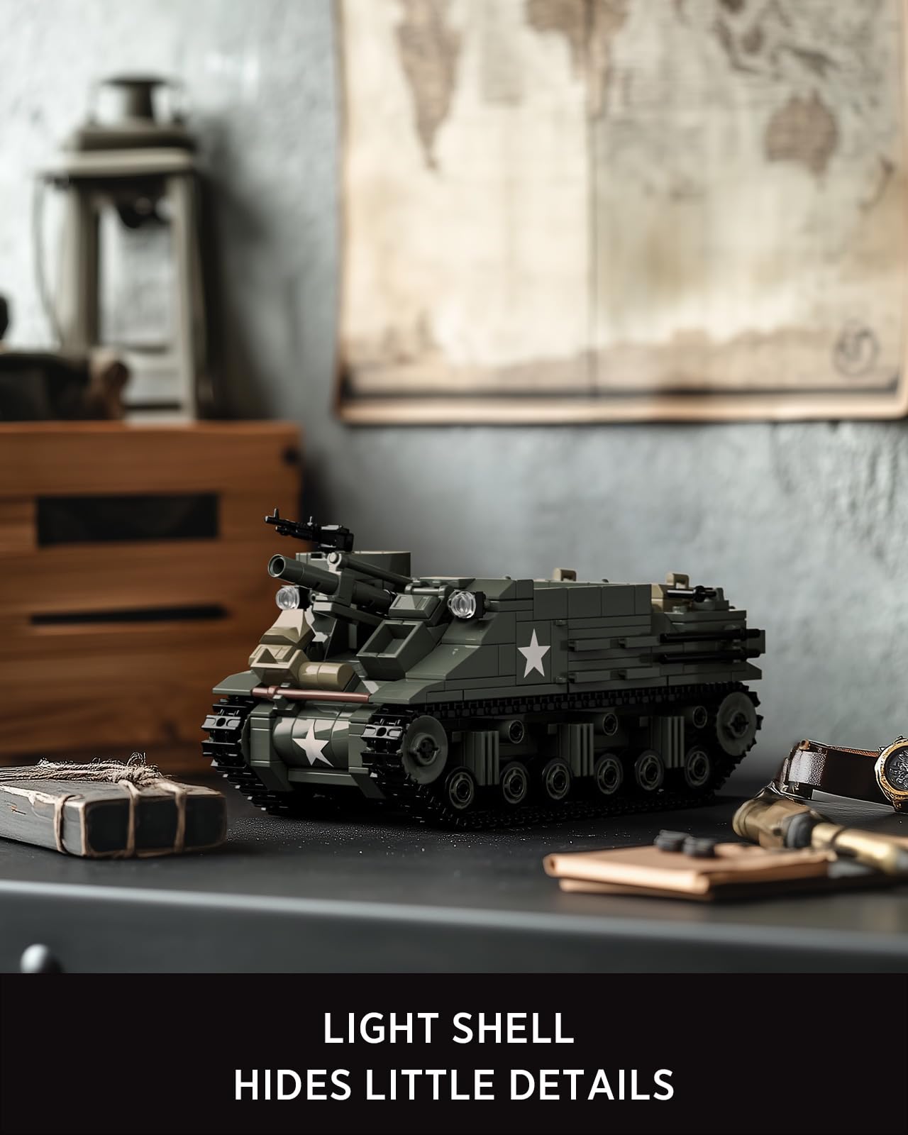 Nifeliz M7 Priest Tank Model Building Set – WW2 Howitzer, 646 Pieces (NF10336)