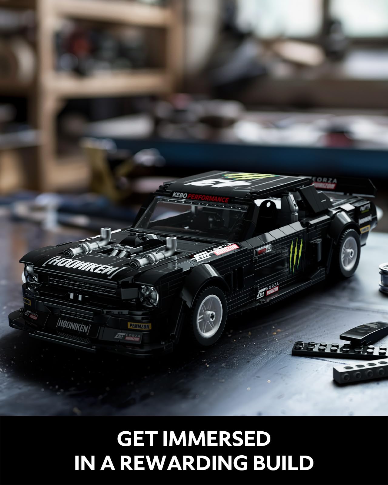 Nifeliz Mini HOONIKEN Muscle Car Building Set – 1,605 Pieces, NF10272A
