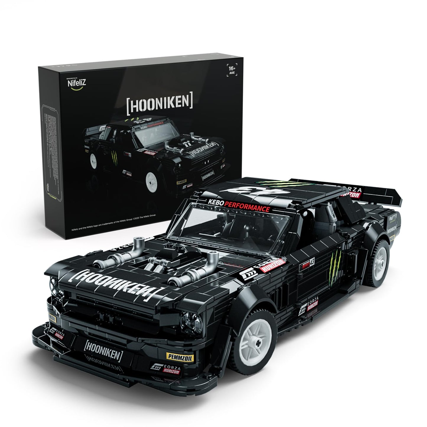 Nifeliz Mini HOONIKEN Muscle Car Building Set – 1,605 Pieces, NF10272A