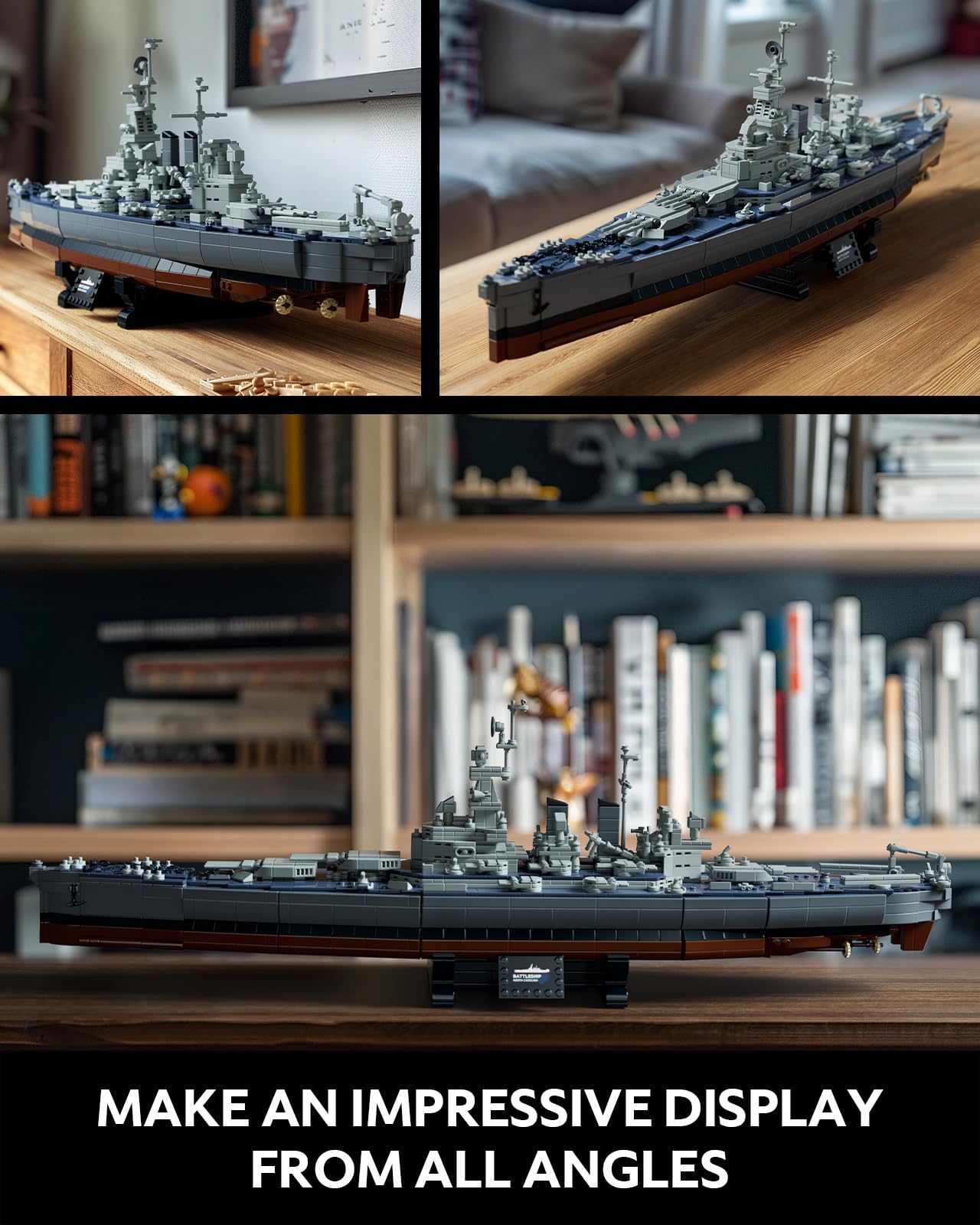 Nifeliz North Battleship NF10280 – Military Building Set for Adults | Collectible Display Model
