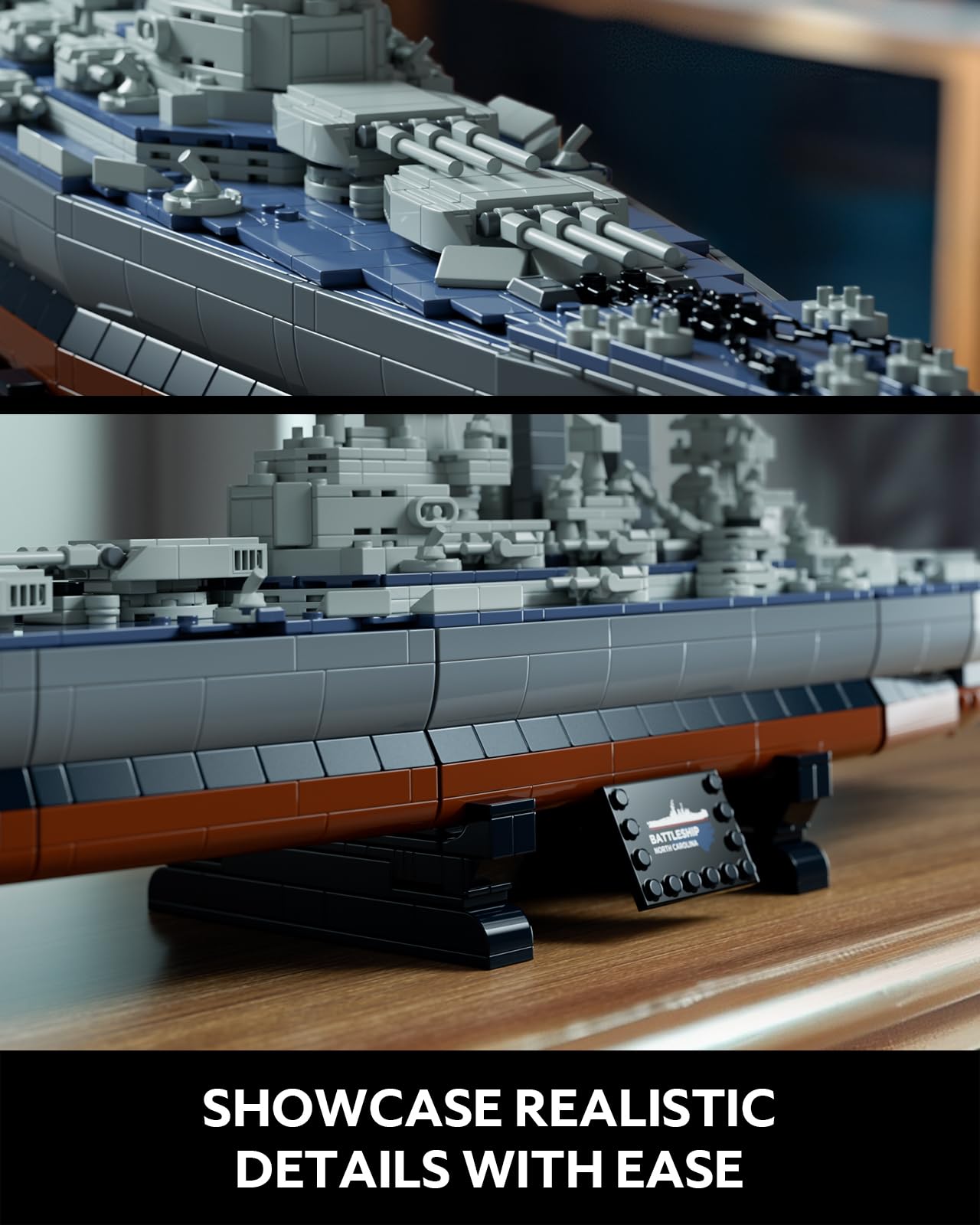 Nifeliz North Battleship NF10280 – Military Building Set for Adults | Collectible Display Model