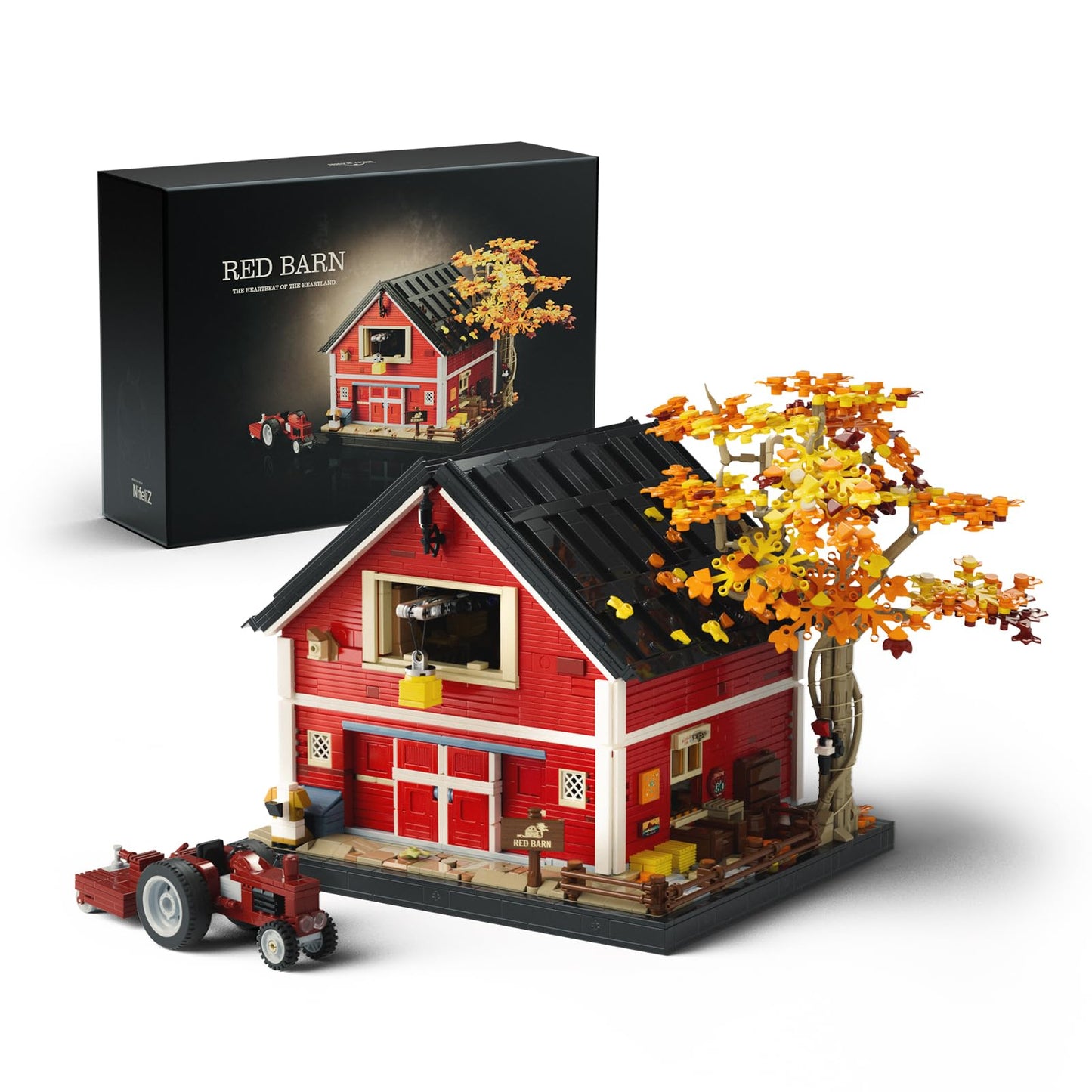 Nifeliz Red Barn Building Set for Adults – Vintage Countryside Model, 3,507 PCS (NF10314)