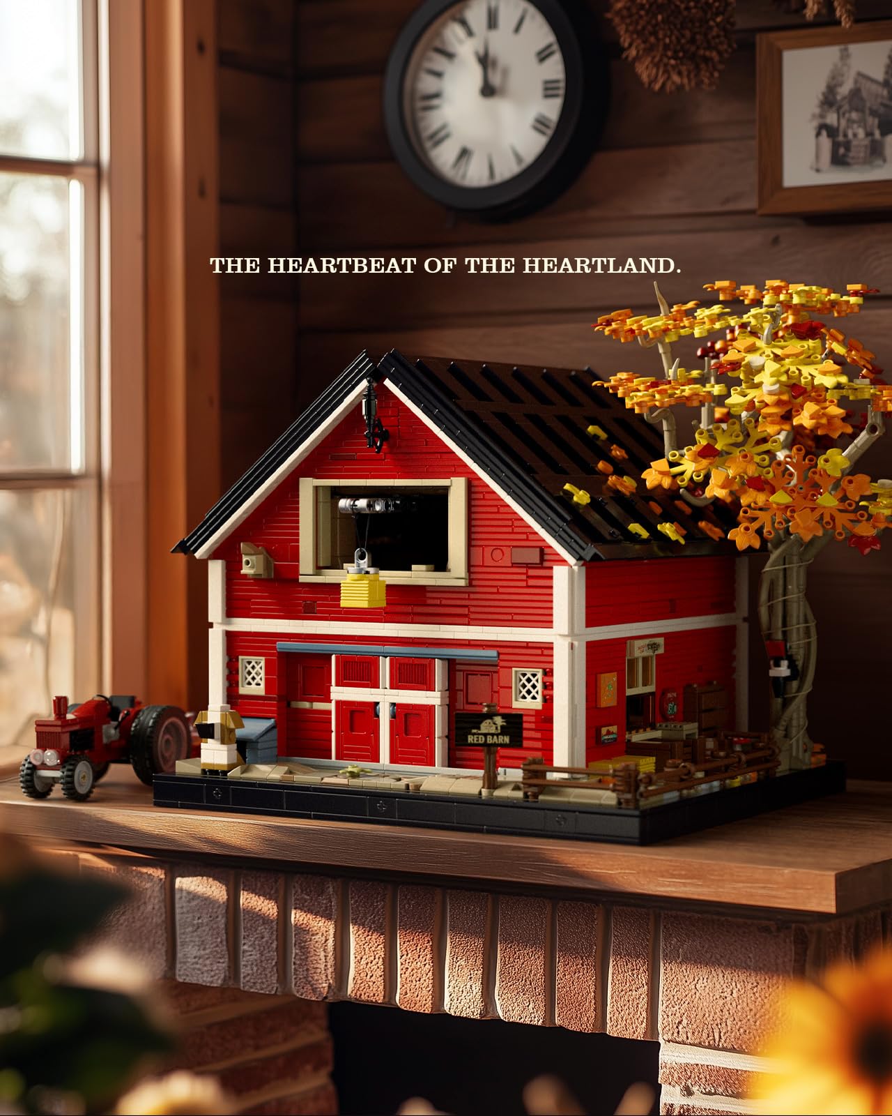 Nifeliz Red Barn Building Set for Adults – Vintage Countryside Model, 3,507 PCS (NF10314)