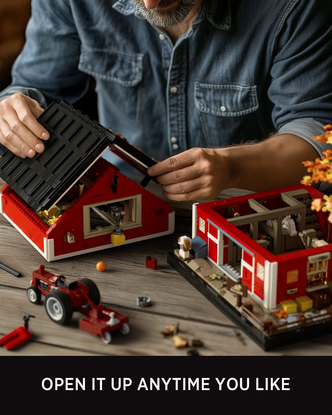 Nifeliz Red Barn Building Set for Adults – Vintage Countryside Model, 3,507 PCS (NF10314)