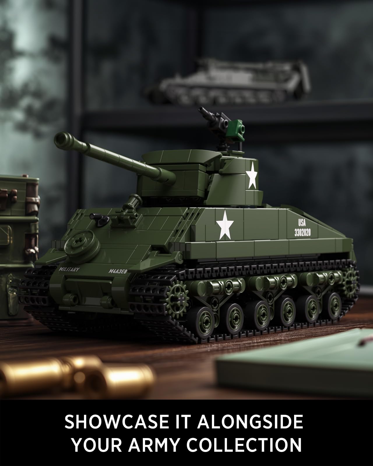 Nifeliz Sherman Military Tank Building Set – 860 PCS (NF10313) | Collectible WW2 Model