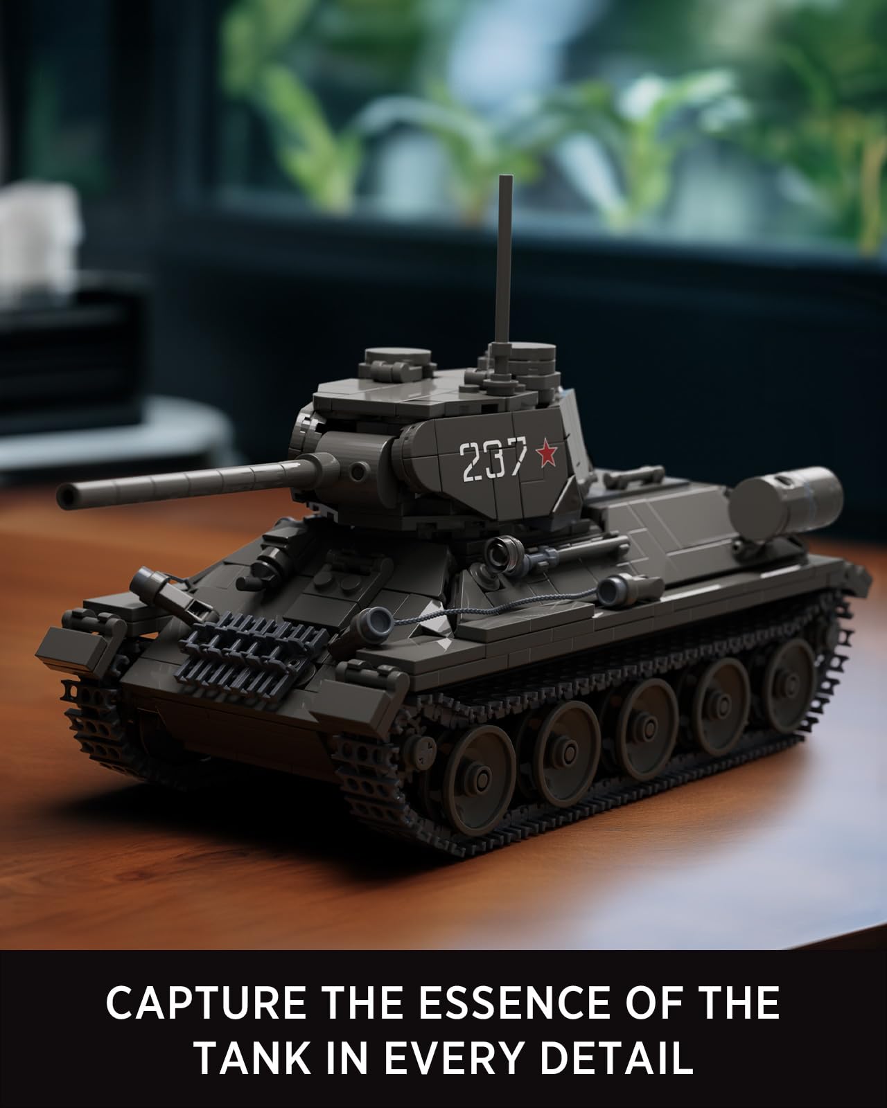 Nifeliz T34/85 Tank Building Set — 818 Pieces, Realistic WW2 Army Model for Display | NF10270