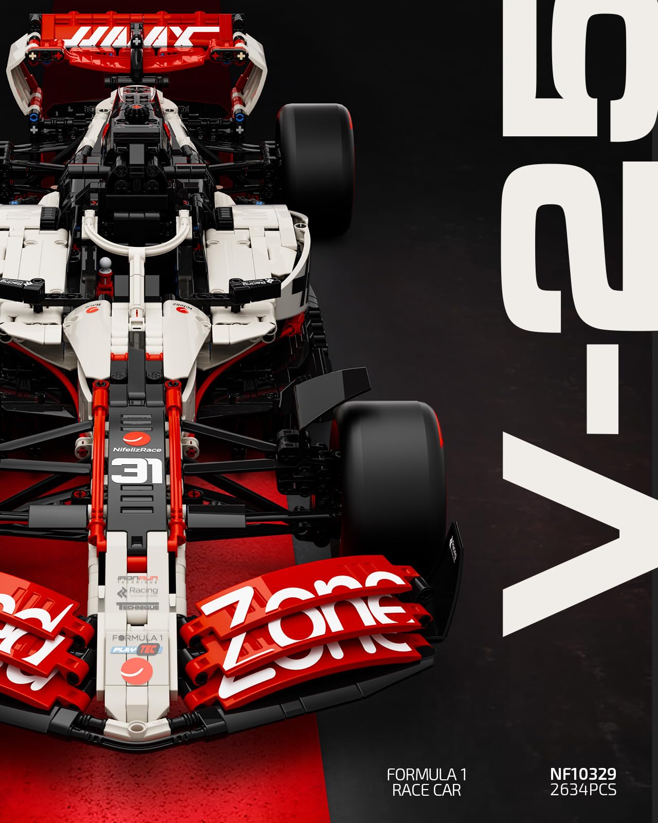 Nifeliz V25 F1 Racing Car Model Set 1:8 Scale | NF10329 – Collectible Display for Racing Fans