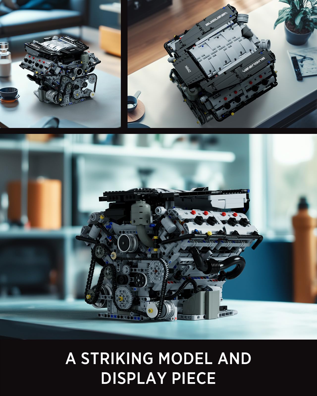 Nifeliz V8 Engine Building Set – Exclusive Advanced Collector's Model (2725 PCS, NF10287)