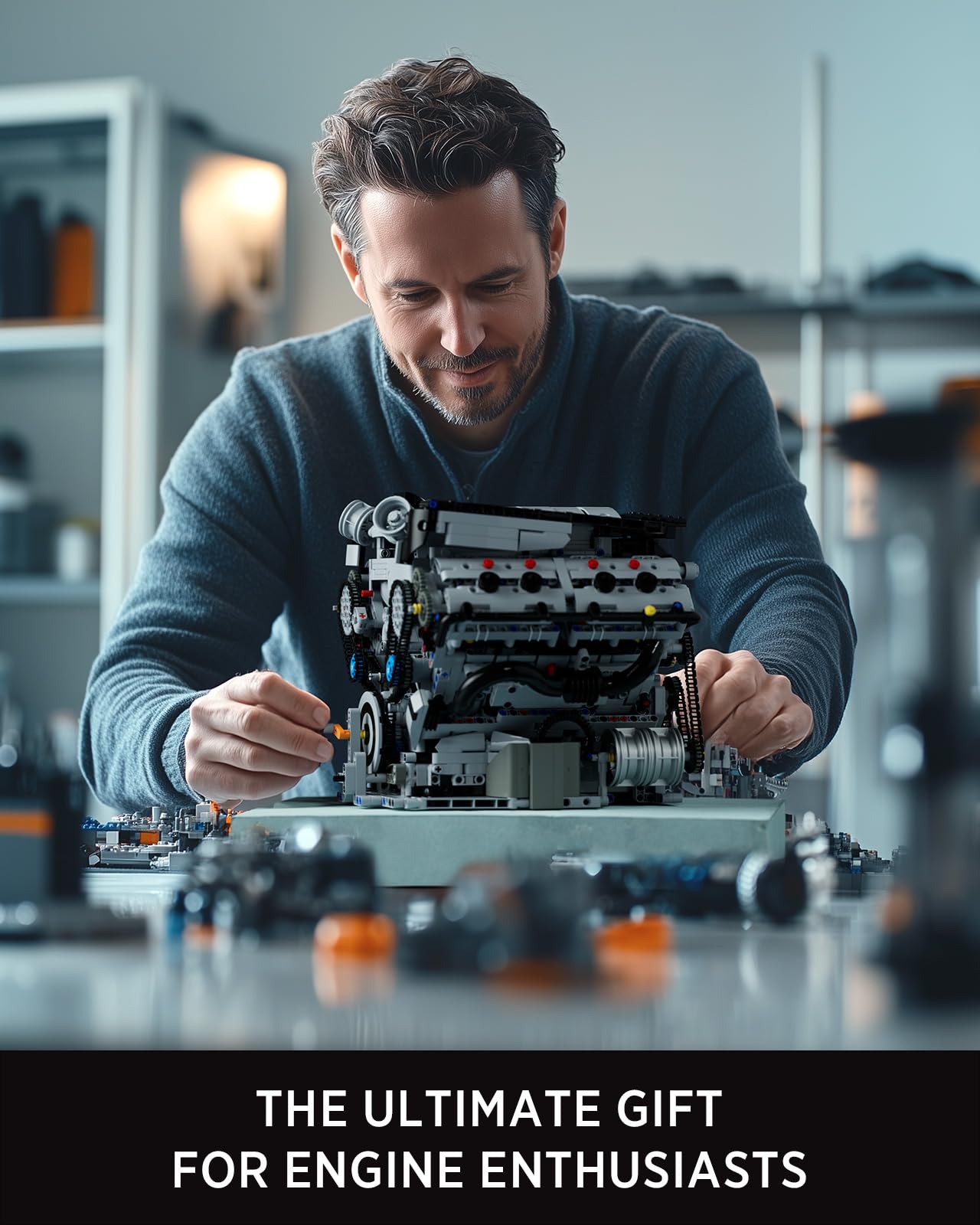 Nifeliz V8 Engine Building Set – Exclusive Advanced Collector's Model (2725 PCS, NF10287)