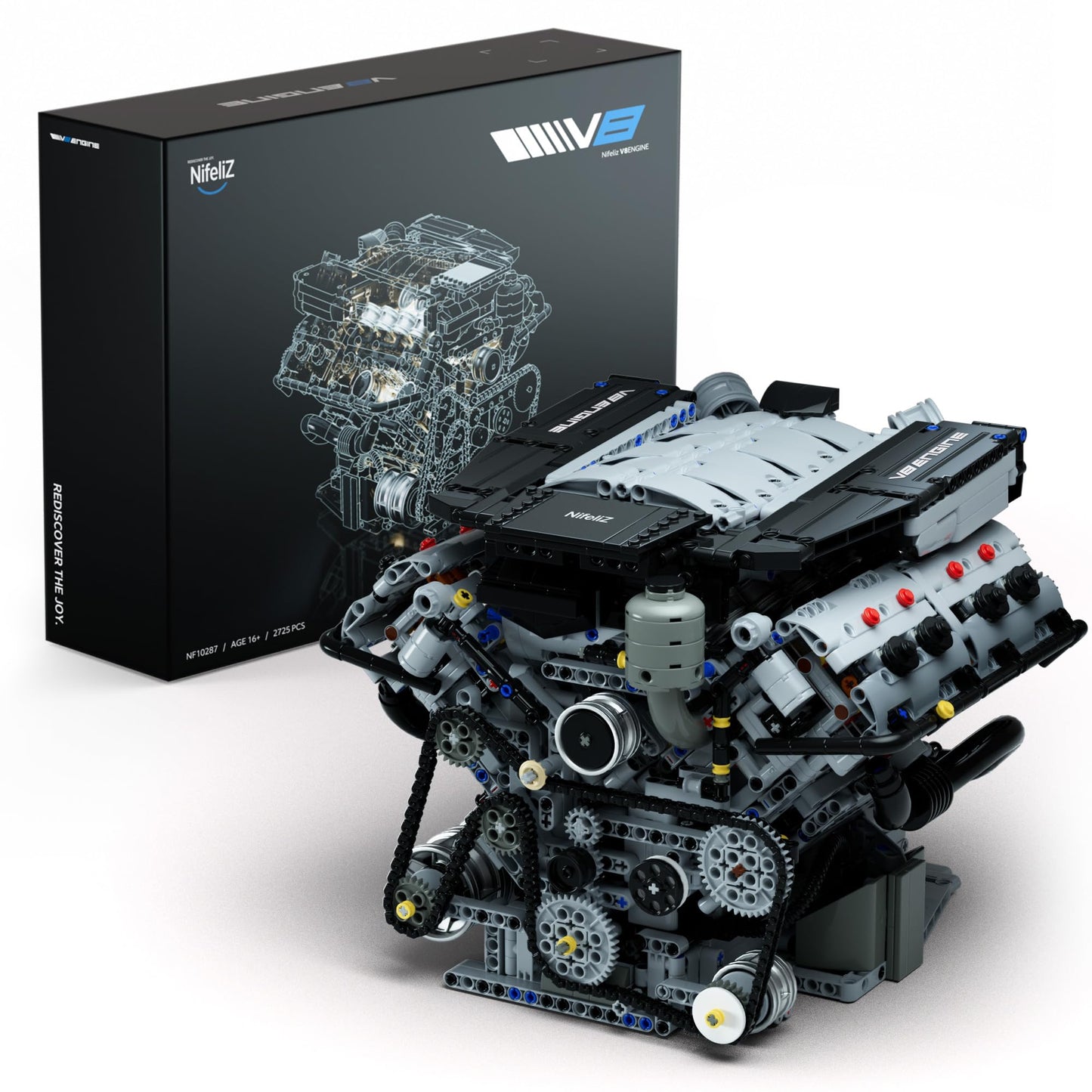 Nifeliz V8 Engine Building Set – Exclusive Advanced Collector's Model (2725 PCS, NF10287)