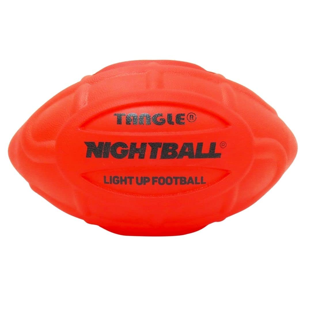 Nightball Glow in the Dark LED Football – Light Up Night Play for Kids & Adults (Red)
