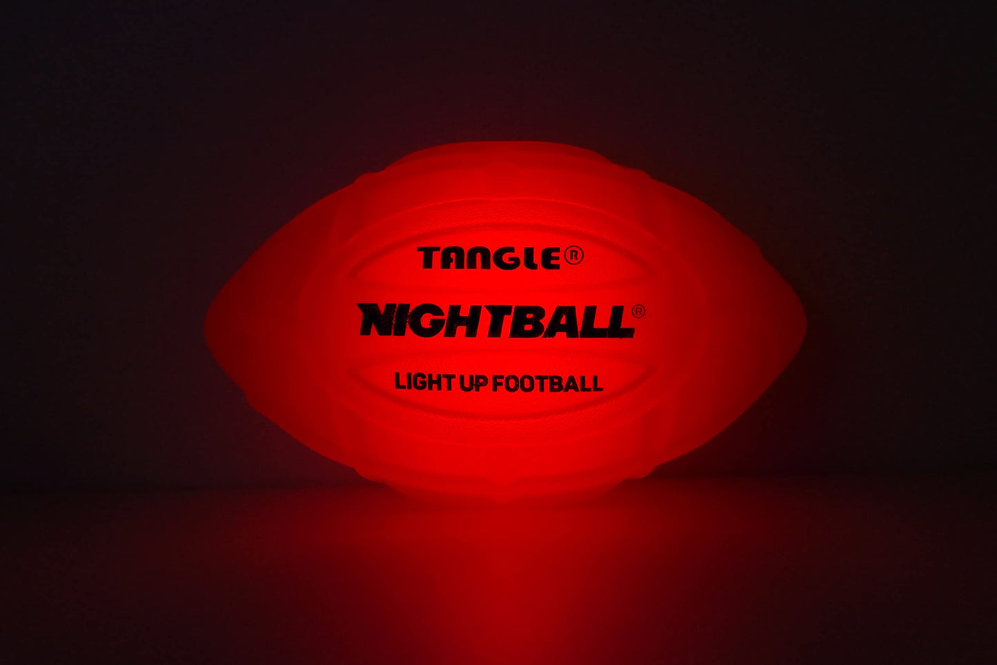 Nightball Glow in the Dark LED Football – Light Up Night Play for Kids & Adults (Red)