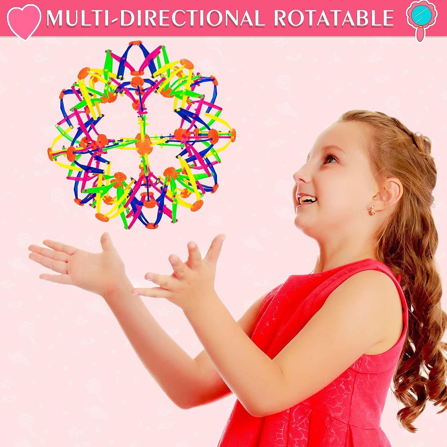 NIHAKSOI 2PCS Expandable Breathing Ball – Colorful Inflatable Magic Ball for Stress Relief, Fidget Toys, Yoga & ADHD