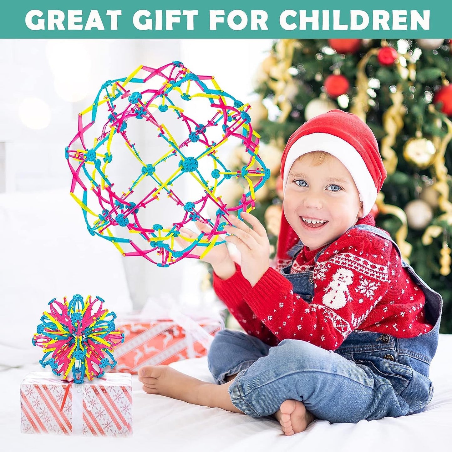NIHAKSOI 2PCS Expandable Breathing Ball – Colorful Inflatable Magic Ball for Stress Relief, Fidget Toys, Yoga & ADHD