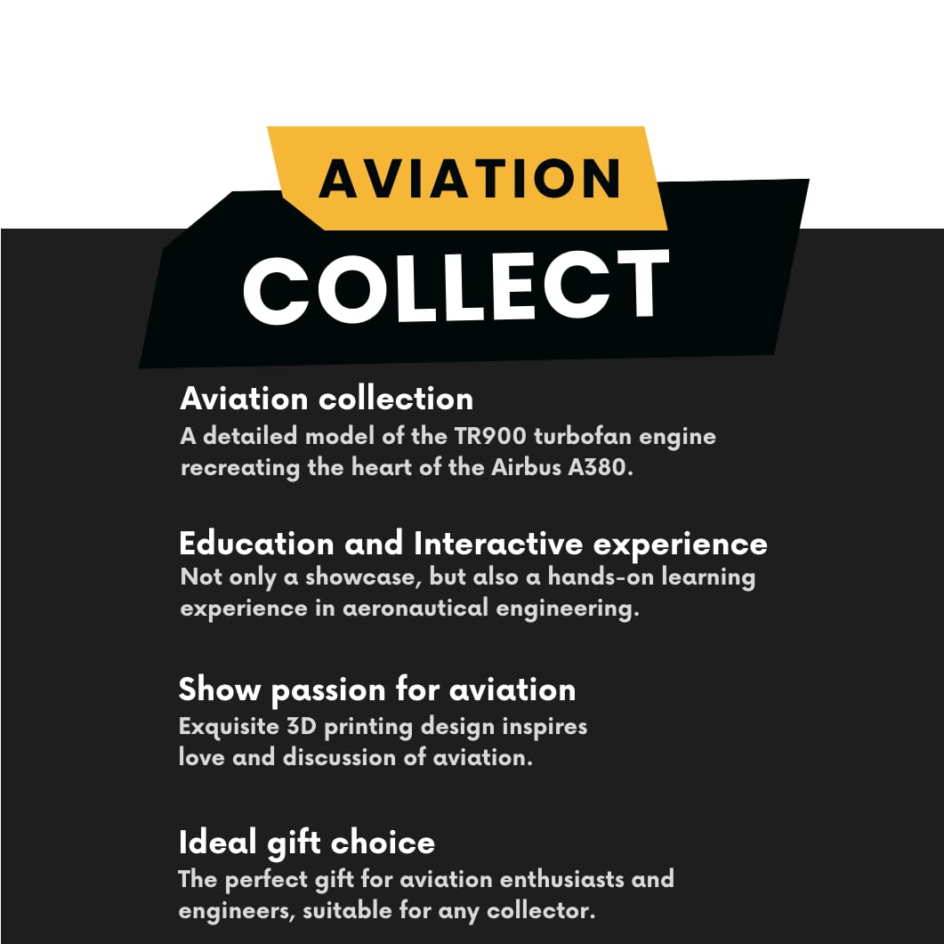 NikolaToy TR900 Turbofan Engine Model Kit – 1:20 Scale Deluxe Finished Edition | Aviation Enthusiast Gift