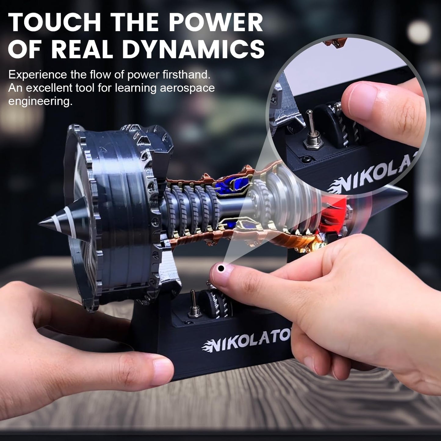 NikolaToy TR900 Turbofan Engine Model Kit – 1:20 Scale Deluxe Finished Edition | Aviation Enthusiast Gift