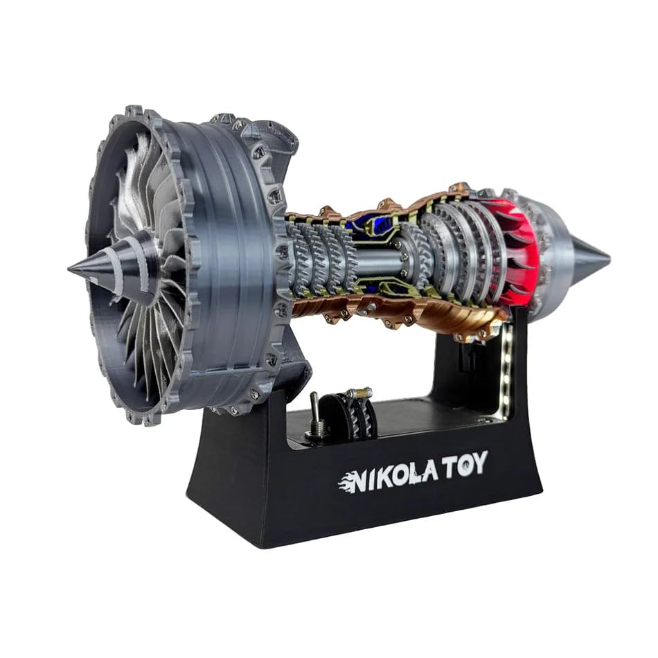 NikolaToy TR900 Turbofan Engine Model Kit – 1:20 Scale Deluxe Finished Edition | Aviation Enthusiast Gift