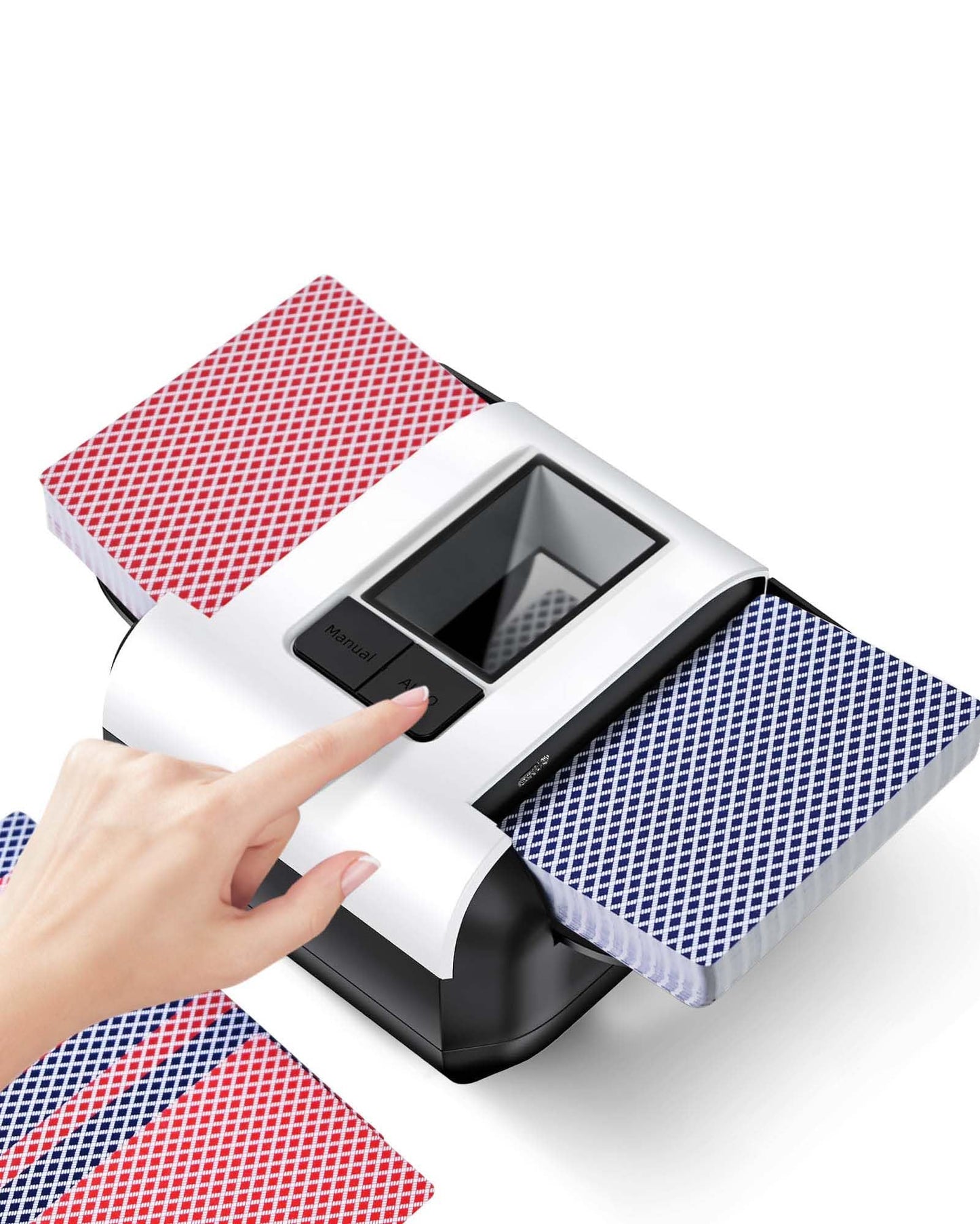 Nileole 2-Decks Quiet & Rechargeable Card Shuffler – USB-C, Low Noise