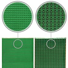 NILO Large Green Building Plates – 2-Pack 12x32, Double-Sided Baseplates for All Major Bricks