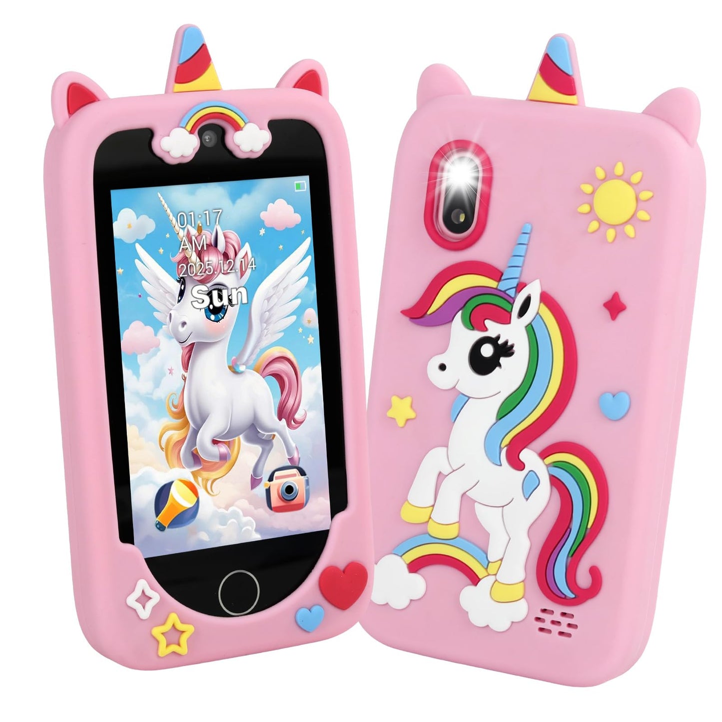 NINE CUBE Kids Smart Phone for Ages 3-10 | 3.97-inch Touchscreen, Dual Cameras & 200+ STEM Games