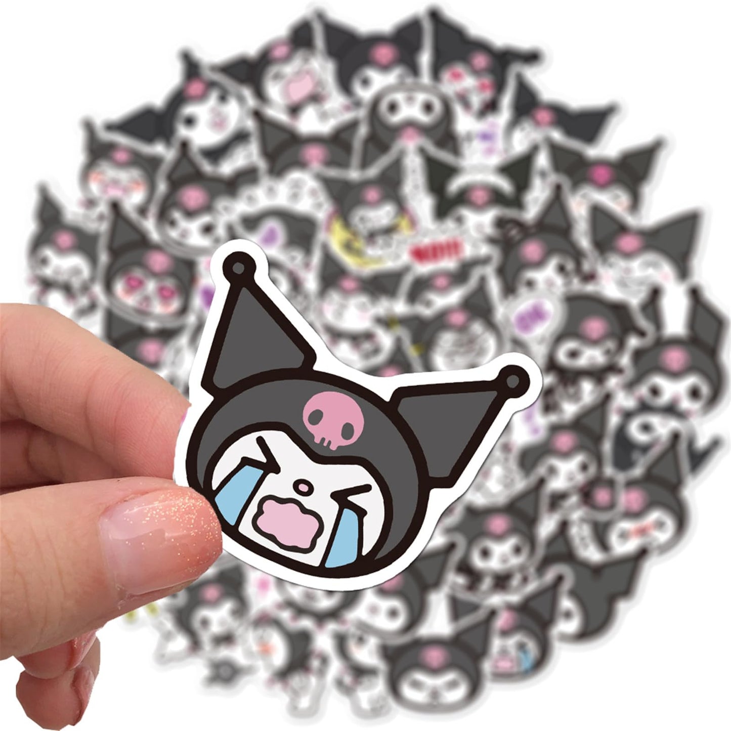 NineGirl Kuromi Stickers Pack – 50 Waterproof Vinyl Decals for Laptops & More