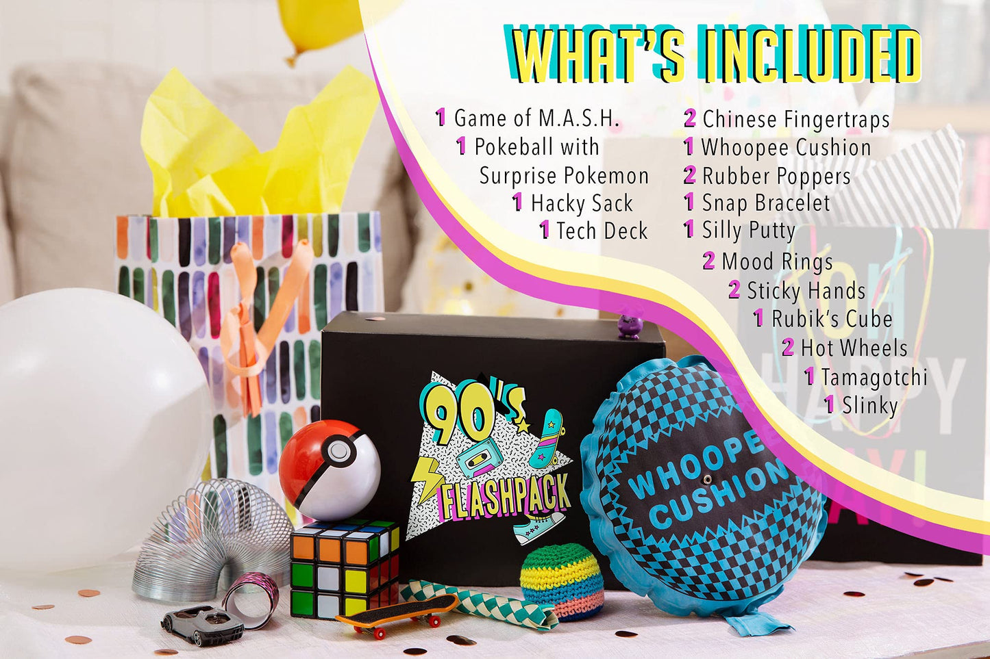 90's Flashpack | Nostalgic 1990s Toy Gift Box for Adults & Teens