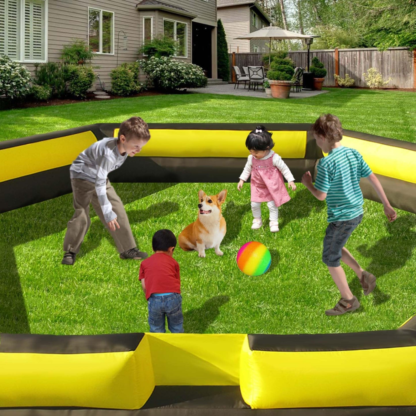 Ninghaovov 17FT Gaga Ball Pit – Portable Inflatable with Blower for Indoor & Outdoor Fun