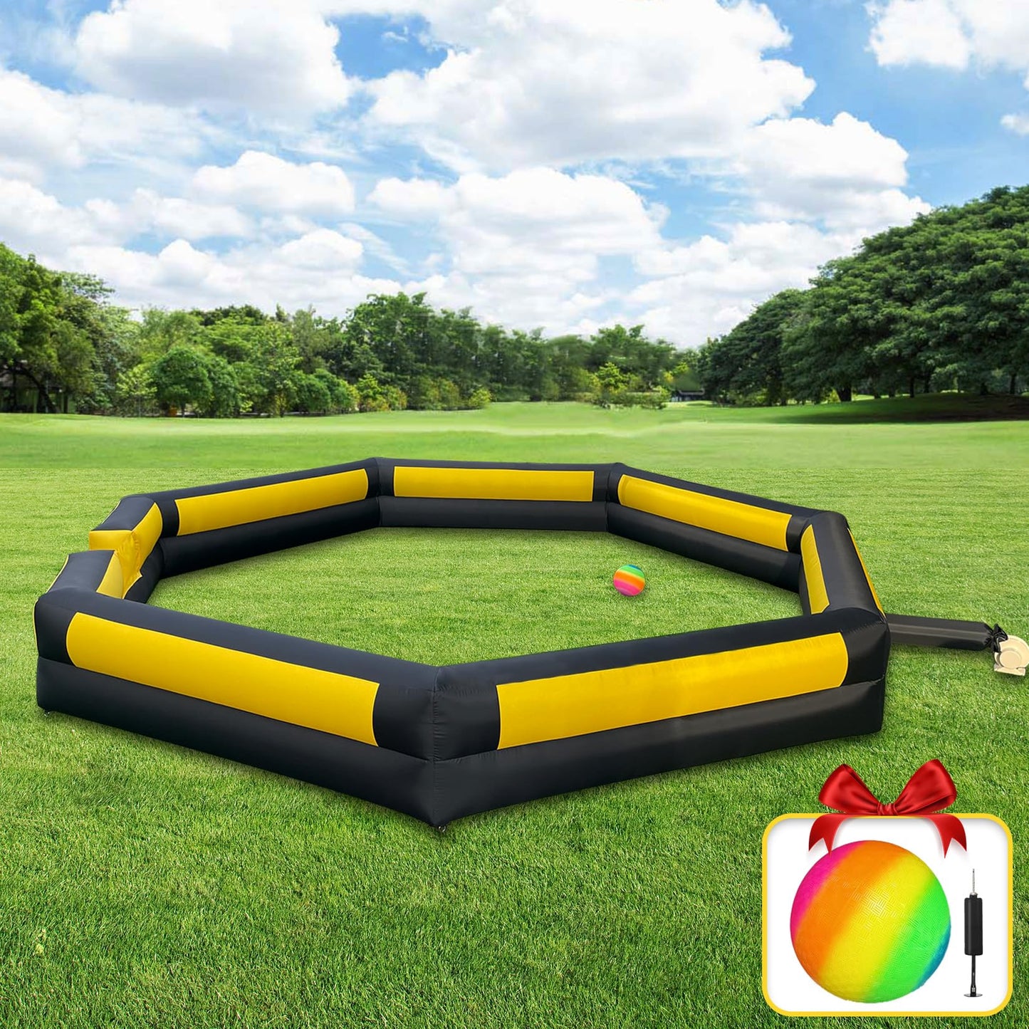 Ninghaovov 20ft Gaga Ball Pit – Portable Inflatable Arena for Indoor & Outdoor Fun