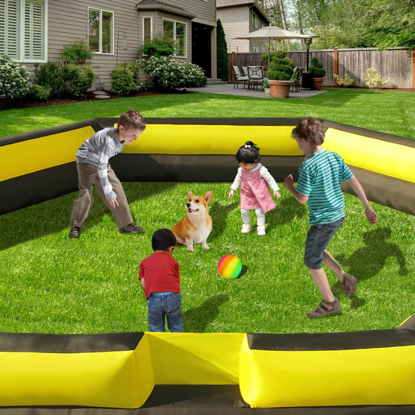 Ninghaovov 20ft Gaga Ball Pit – Portable Inflatable Arena for Indoor & Outdoor Fun