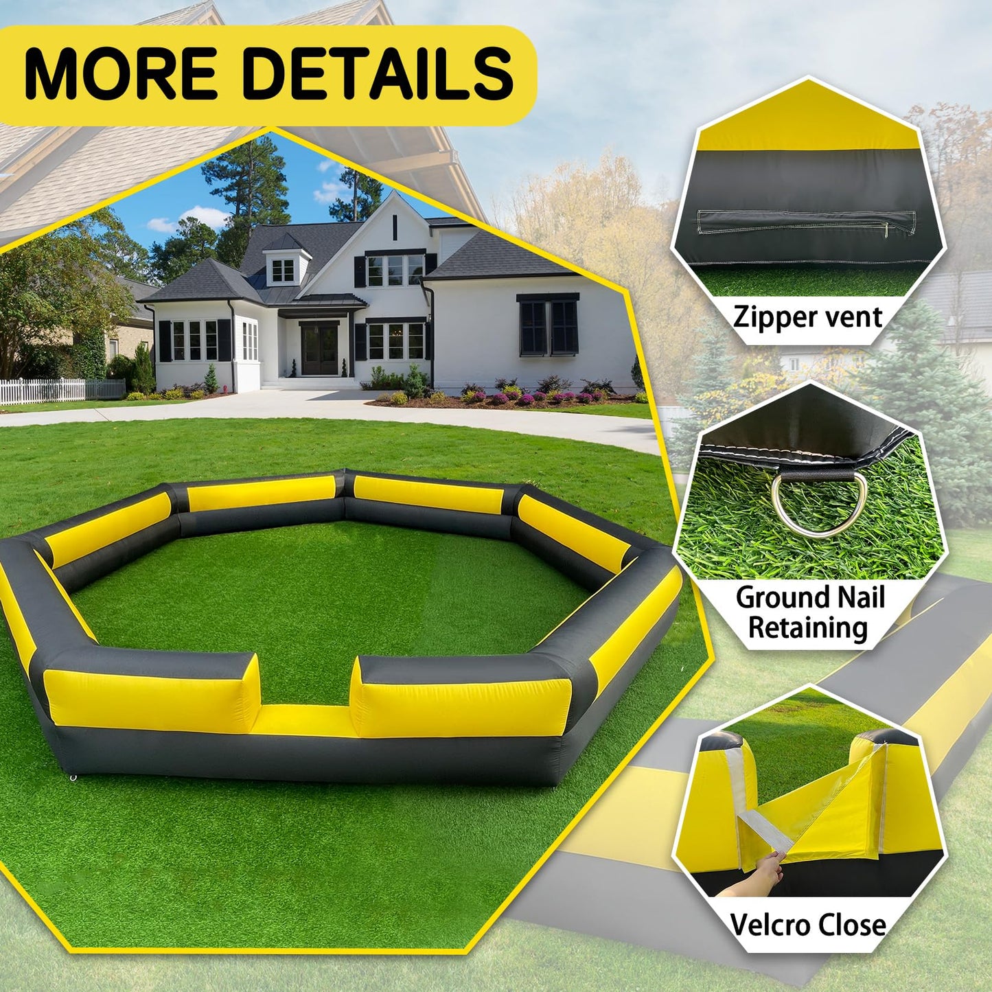 Ninghaovov 20ft Gaga Ball Pit – Portable Inflatable Arena for Indoor & Outdoor Fun