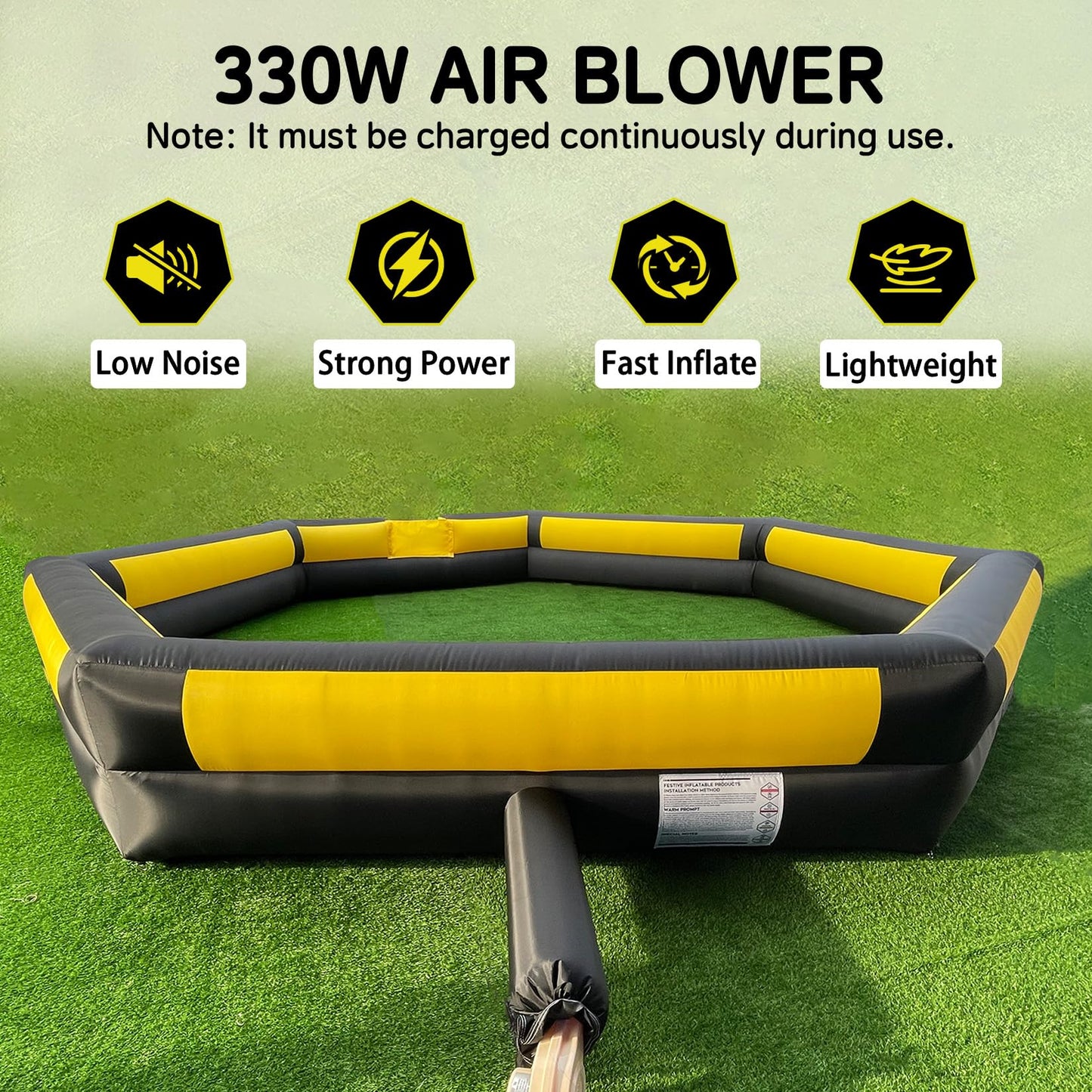 Ninghaovov 20ft Gaga Ball Pit – Portable Inflatable Arena for Indoor & Outdoor Fun