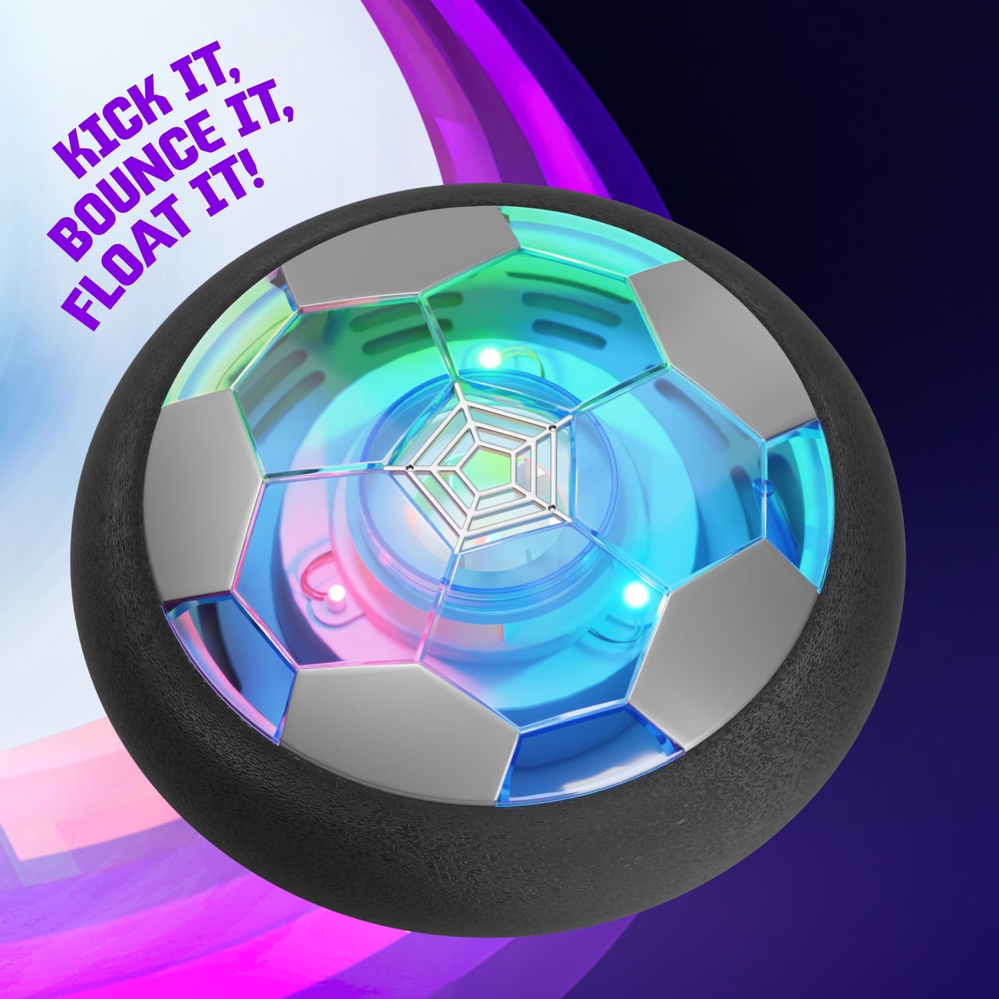 Ninja Blast Hover Soccer Ball – Light-Up Indoor Toy for Kids, Rechargeable & Furniture-Friendly