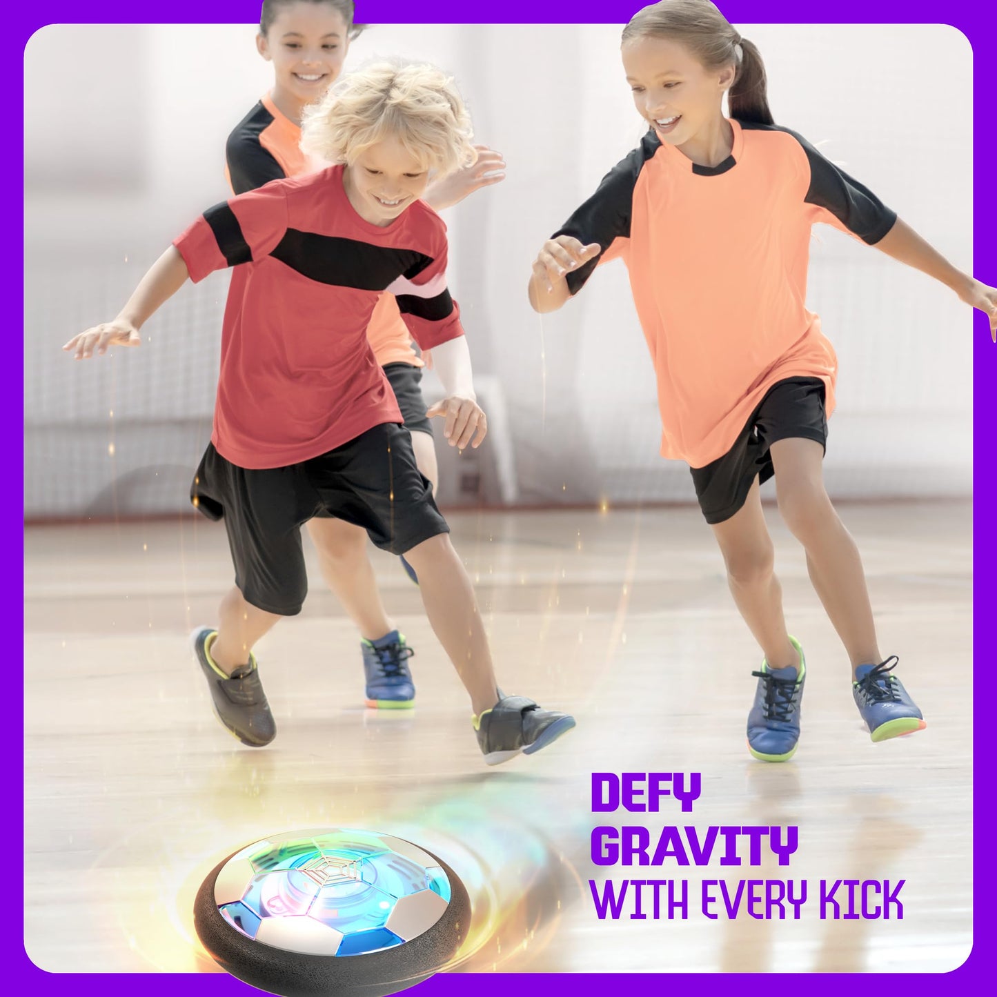 Ninja Blast Hover Soccer Ball – Light-Up Indoor Toy for Kids, Rechargeable & Furniture-Friendly