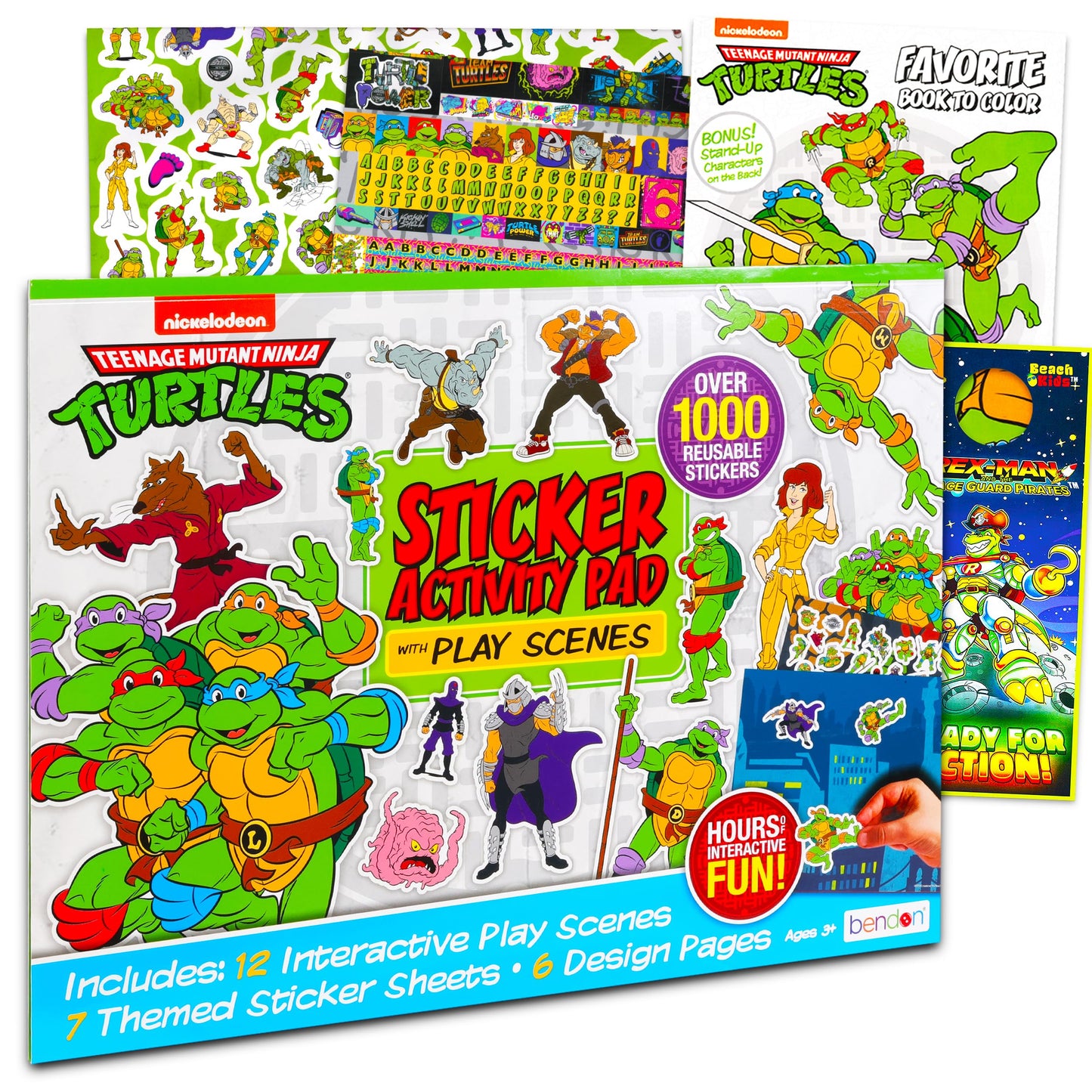 Teenage Mutant Ninja Turtles Activity Set — TMNT Coloring Book, Stickers & Travel Party Pack