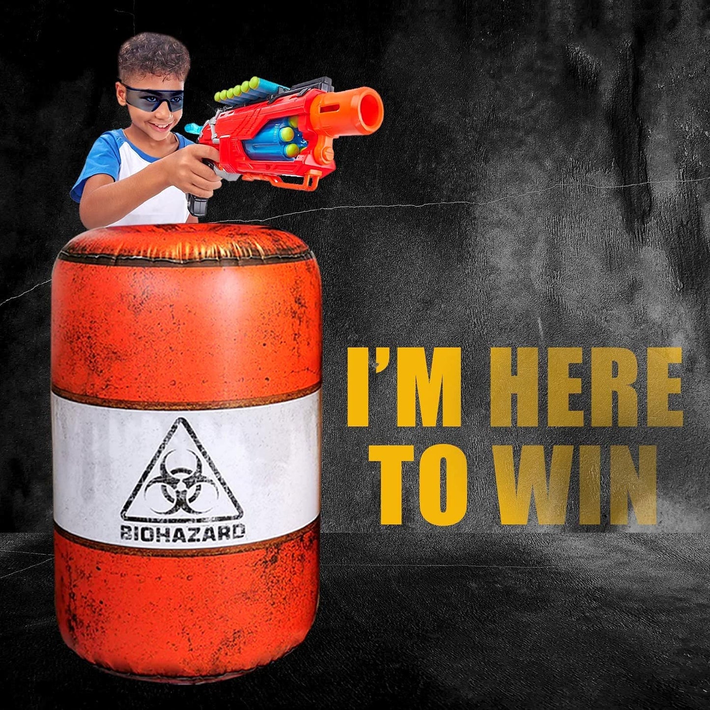 NINOSTAR Barrels Inflatables Set – Battle-Ready Arena for Nerf, Laser Tag & More