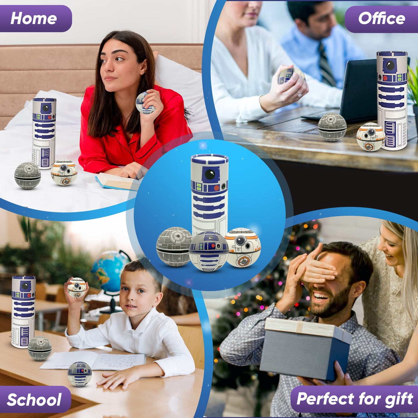 NINOSTAR StarWar Stress Balls Set – Pop Fidget Toy for Focus, Play & Decor