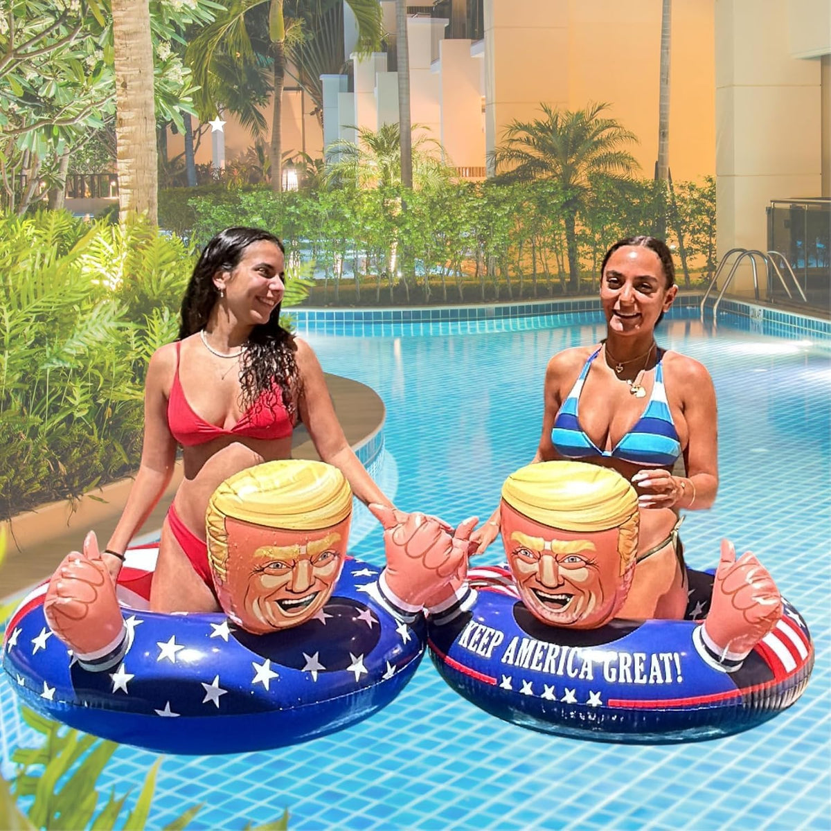 NinoStar MAKE SUMMER Time GREAT AGAIN Trump Float – 42-Inch Pool Ring