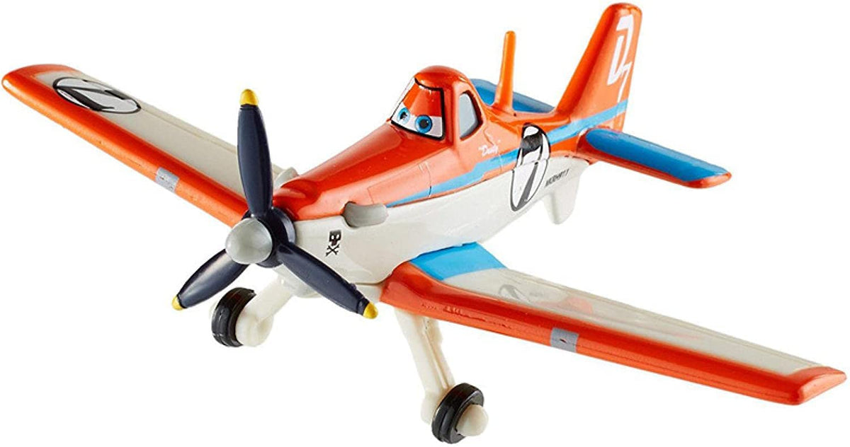 Niorcls Planes No.7 Orange Dusty Crophopper 1:55 Diecast Plane – Fire & Rescue Educational Toy