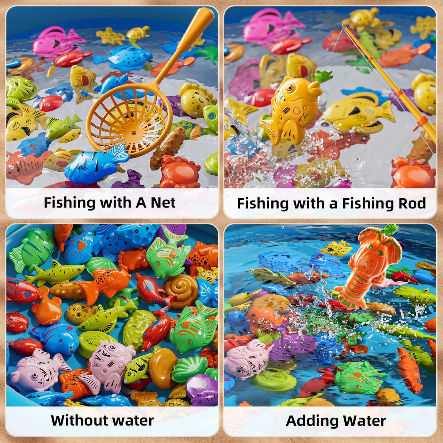 NIPLOOOW Magnetic Fishing Game – Multi-Player Pool Toy for Kids Aged 3-8