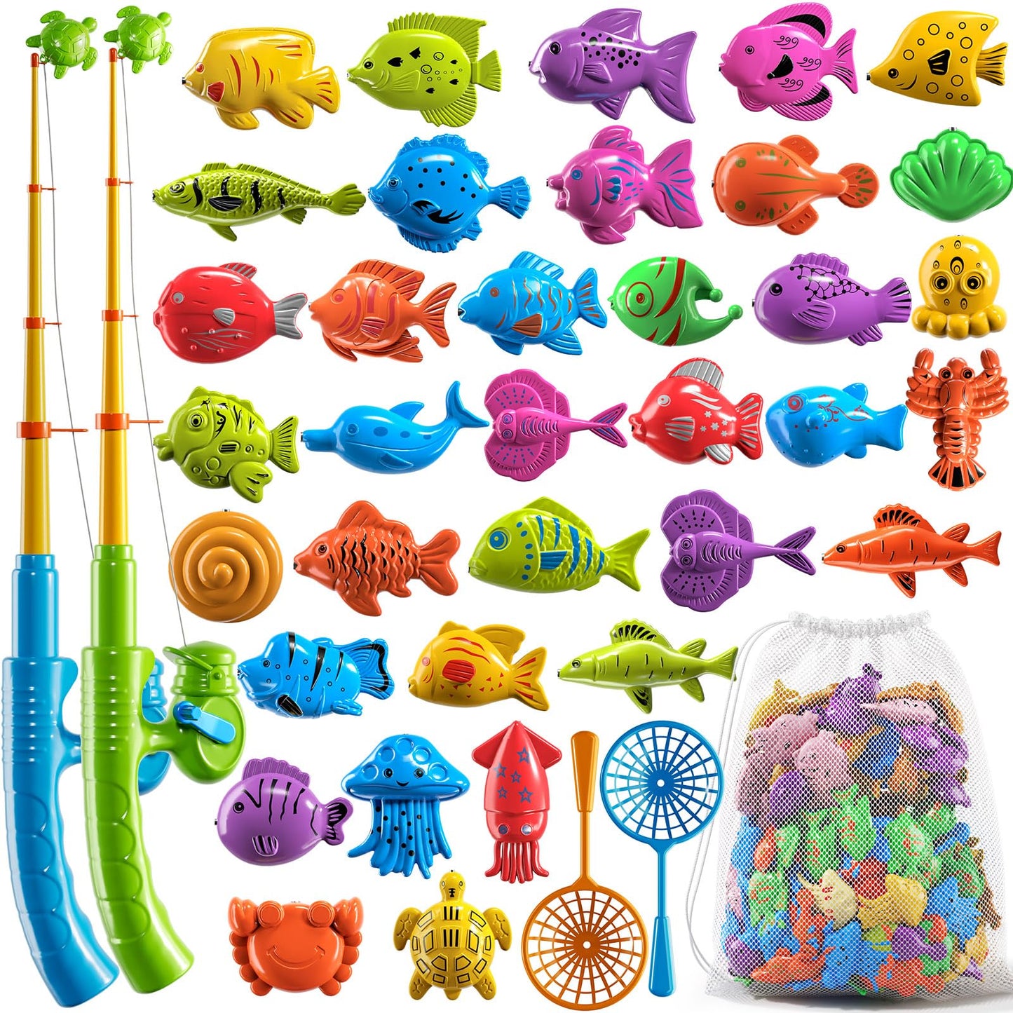 NIPLOOOW Magnetic Fishing Game – Multi-Player Pool Toy for Kids Aged 3-8
